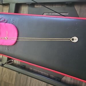 Gold Juicy Couture lock necklace